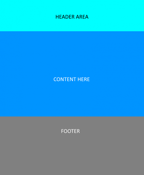Footer extending to bottom of page