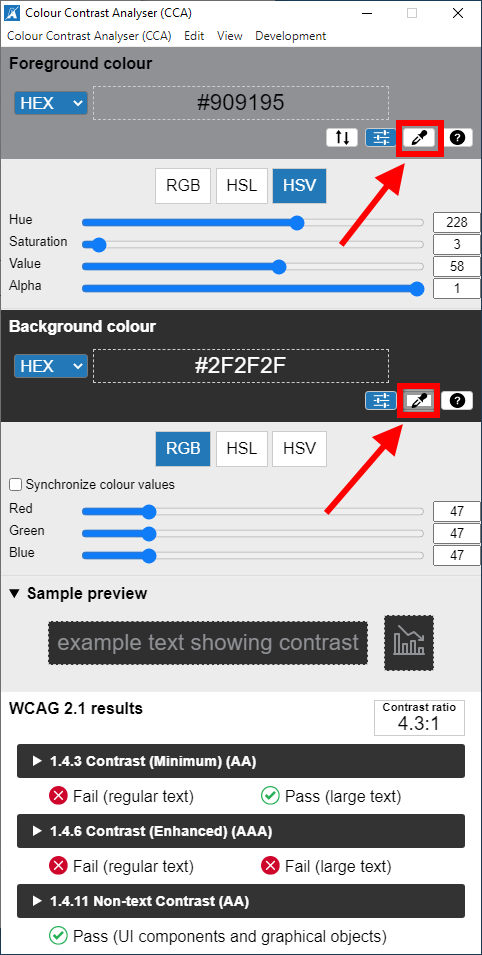 Color Contrast Analyzer from TGPi